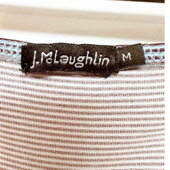 J. McLaughlin Striped 3/4 Sleeve Jersey Knit Dress Size Medium - Picture 7 of 9